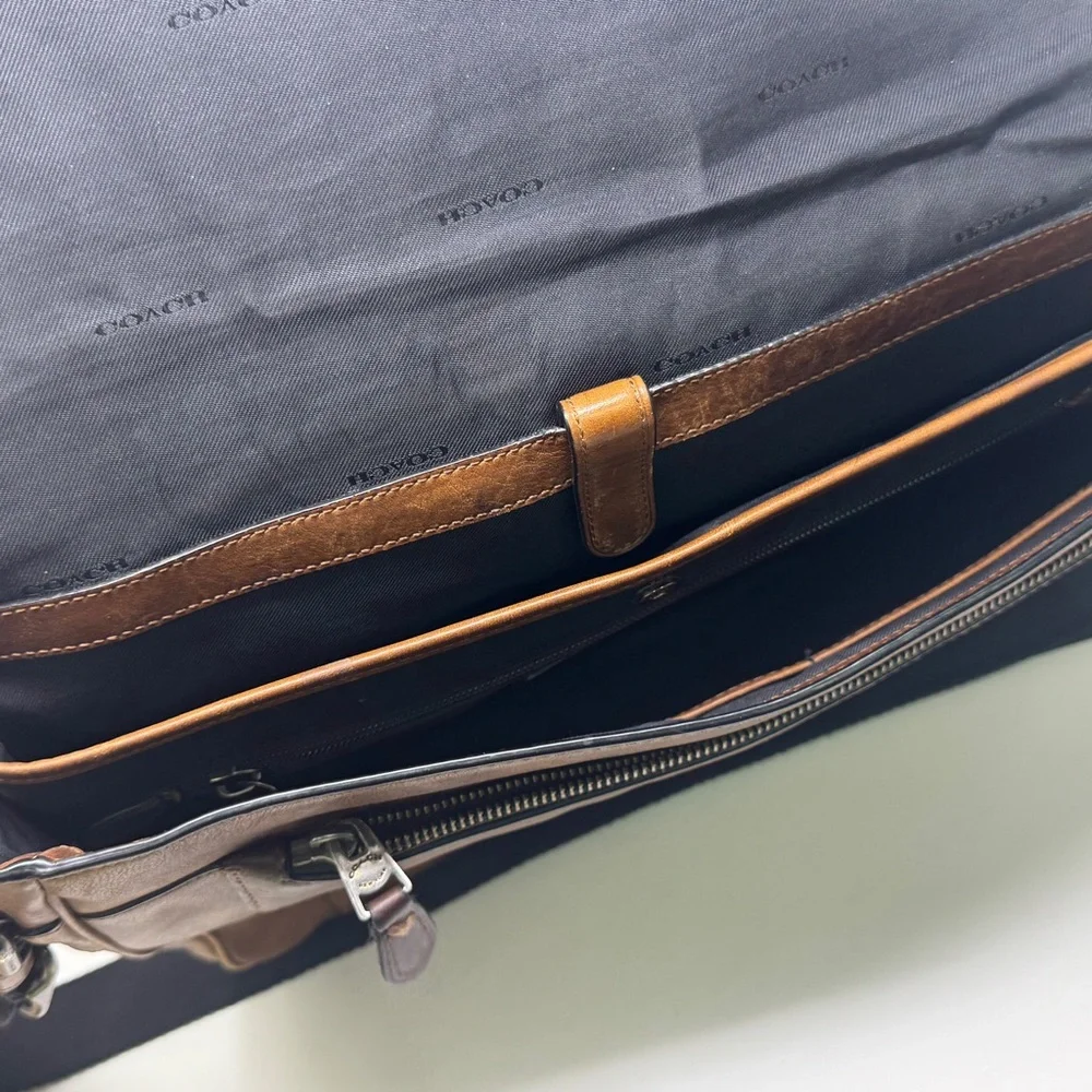 Coach Brown Metropolitan Leather Briefcase Messenger Bag - Vintage